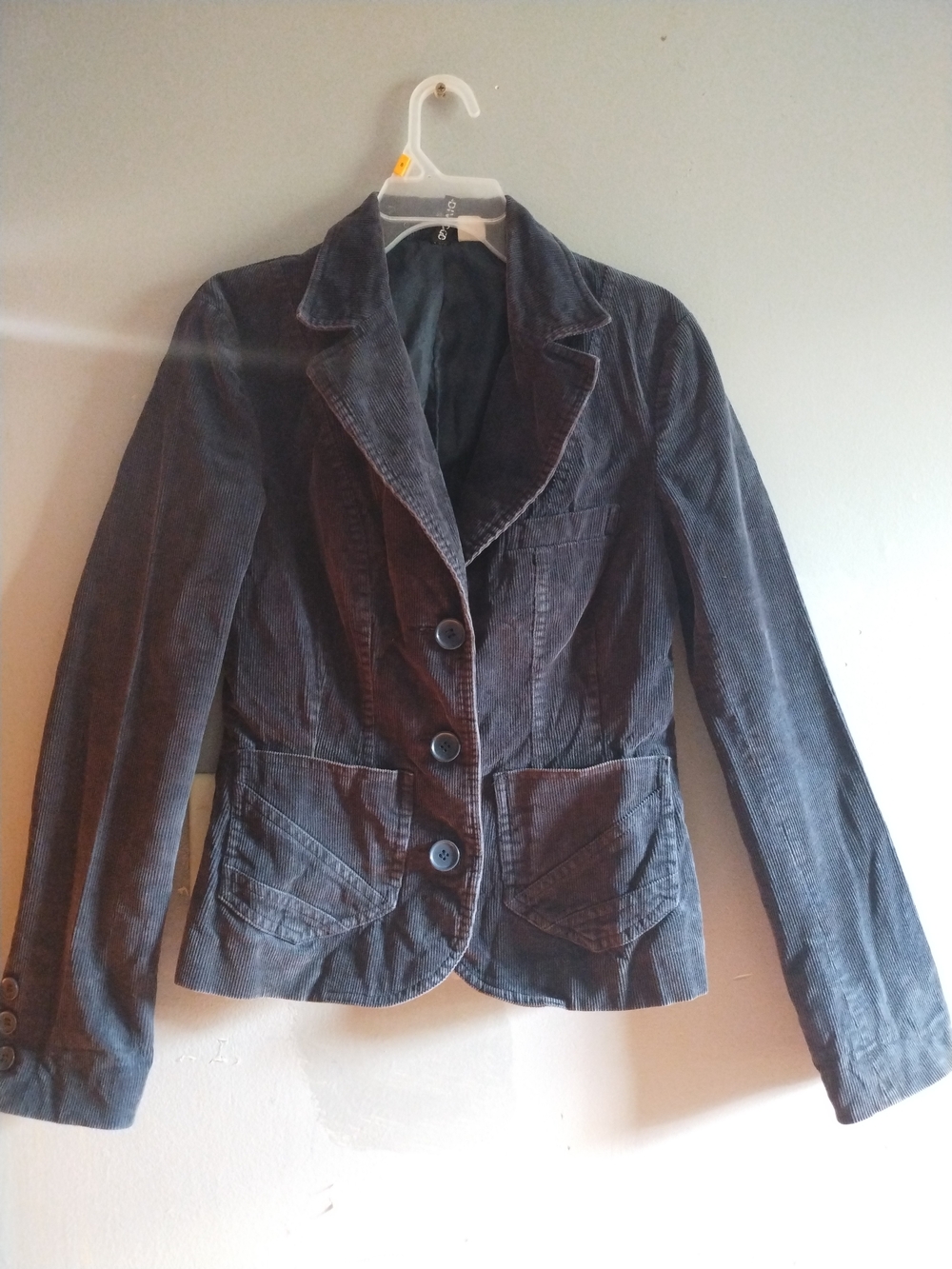 H&M Dark Gray Corduroy Tailored Blazer
